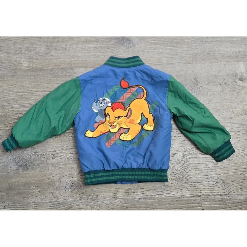 Disney The Lion‎ Guard Kion Kopa Blue Green Bomber Jacket Kids Toddler Size 2T